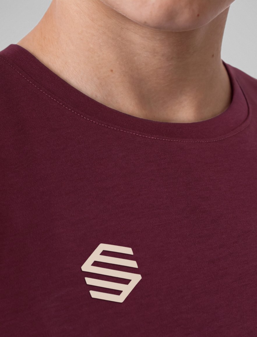 Cotton Tee Burgundy K