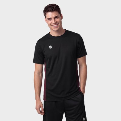 Sports Tee Black/Burgundy M