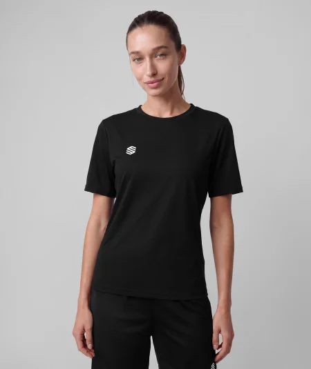 Sports Tee Black/Burgundy W