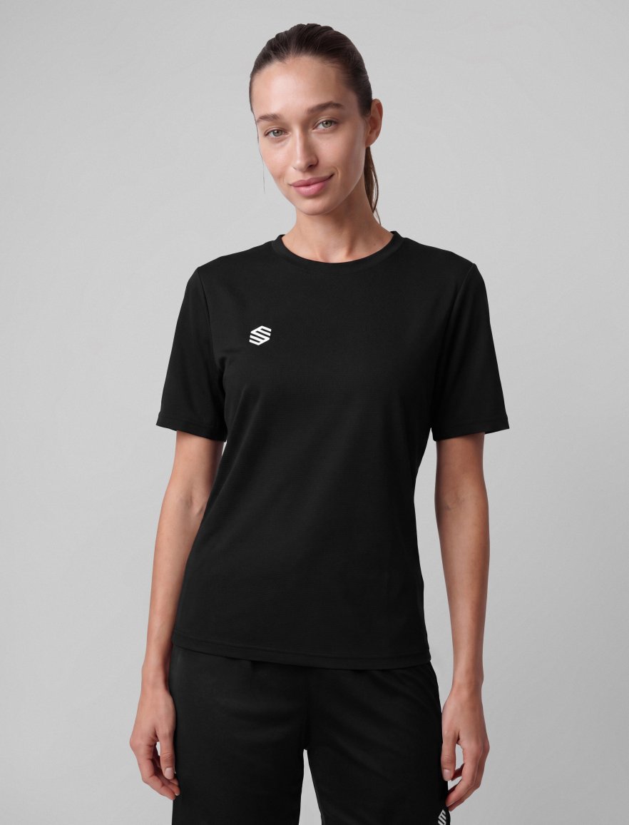 Sports Tee Black/Burgundy W