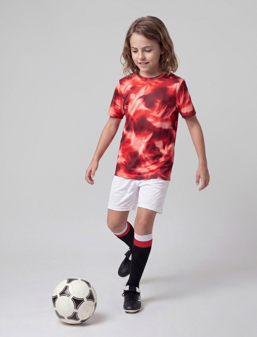 Sports Tee Pattern Red K