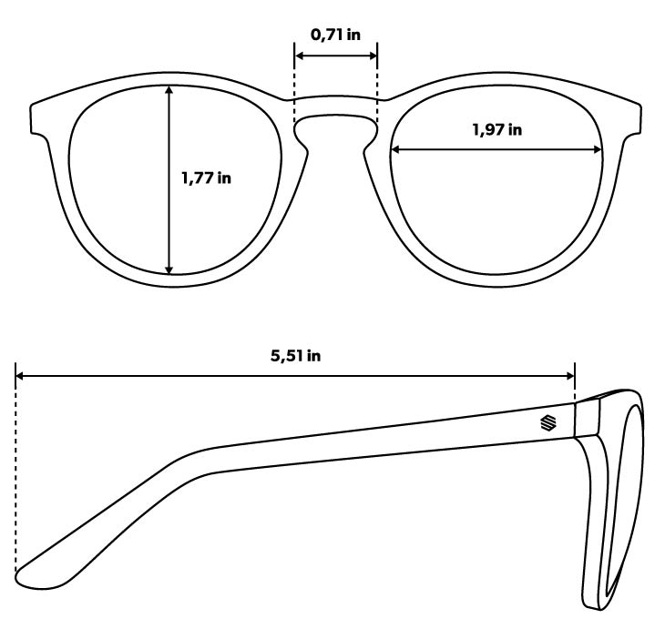 Guía de tamaños gafas Beat Generation