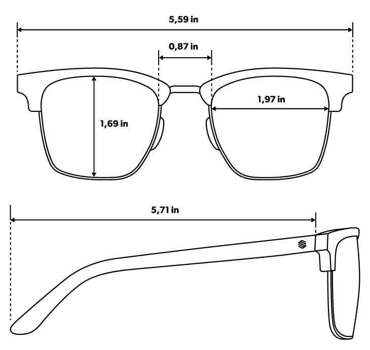 Guía de tamaños gafas New York Collection