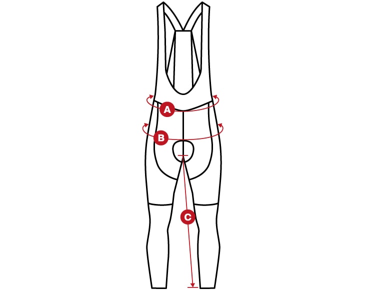 Bib Tights basic size chart