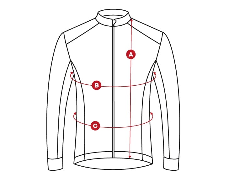 Maillots Long Sleeve M4 size chart