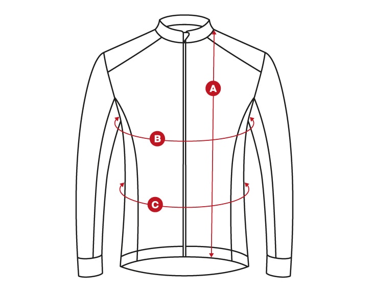 Maillots Long Sleeve M4 size chart