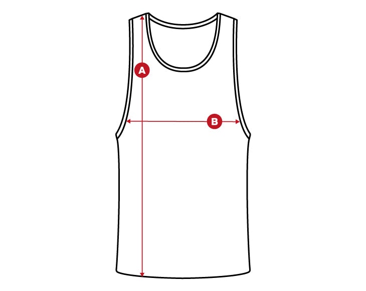 Fitness Tank Top size chart