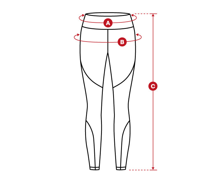 Fitness Leggings size chart