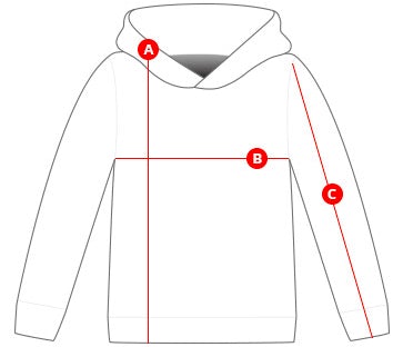 Kids hoodies size chart