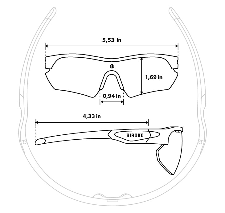 Guía de tamaños k3xs sunglasses