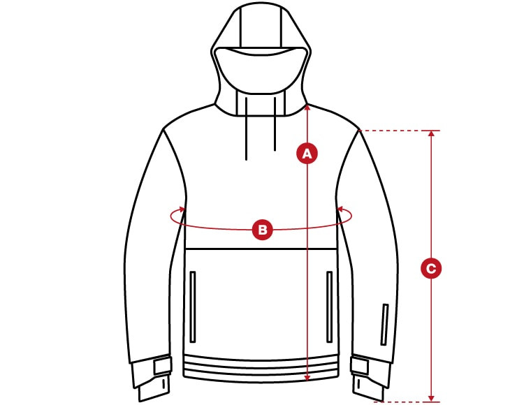 Snow jacket size chart