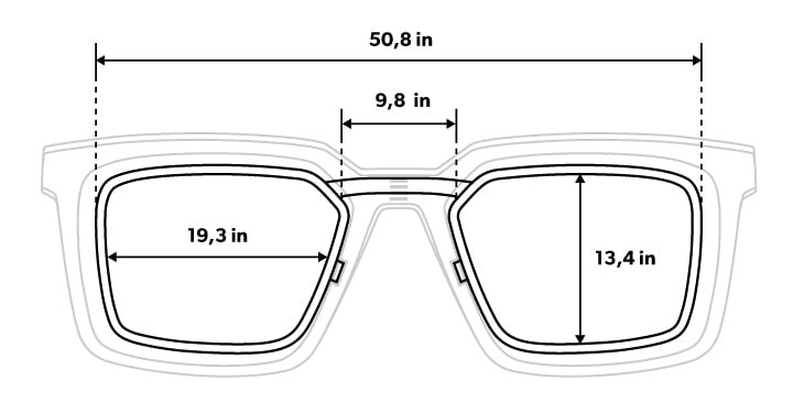 Guía de tamaños gafas Siroko Clip Óptico Tech X1