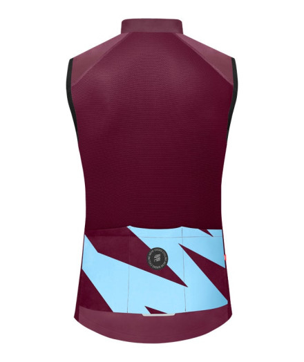 SIROKO Cuissard Vélo BX Bionaz Homme - Taille M - Bordeaux/Noir - Confort Premium Pour Sorties Longues