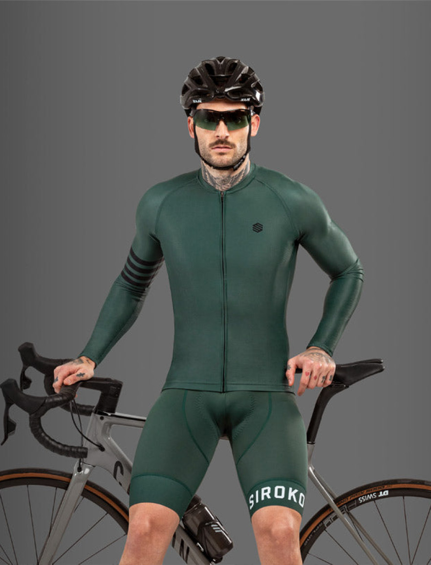 Maglietta A Maniche Lunghe Da Ciclismo Da Uomo Rapha Core Nera - Foto 8