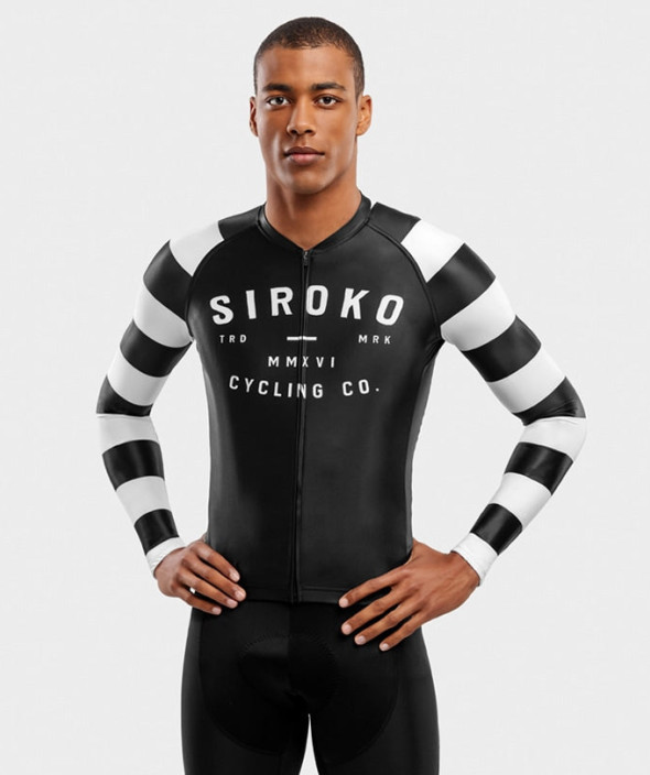 Maglietta A Maniche Lunghe Da Ciclismo Da Uomo Rapha Core Nera - Foto 13